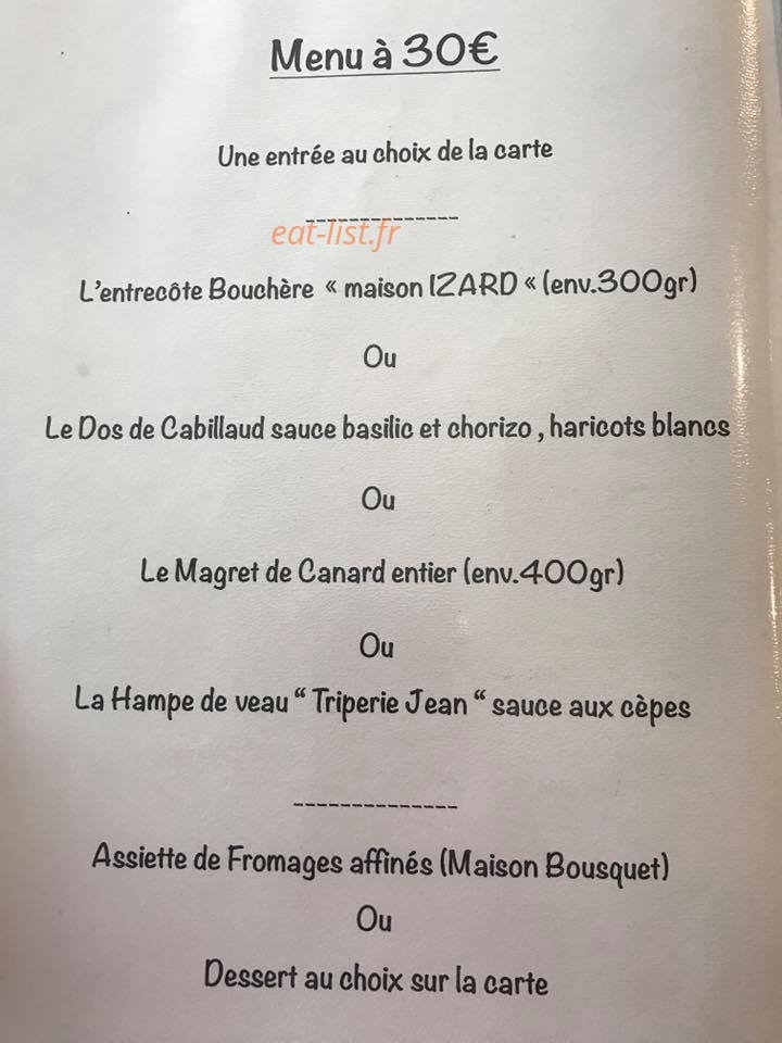 La Cantine du Saint Roch — carte page 4