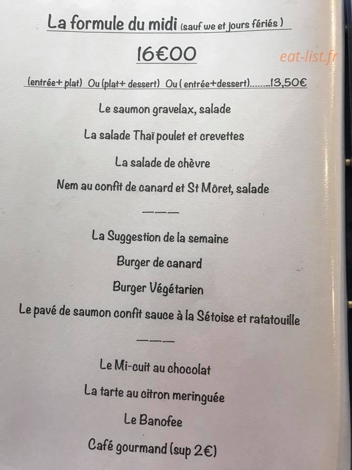 La Cantine du Saint Roch — carte page 5