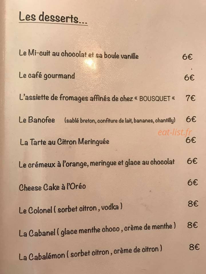 La Cantine du Saint Roch — carte page 3