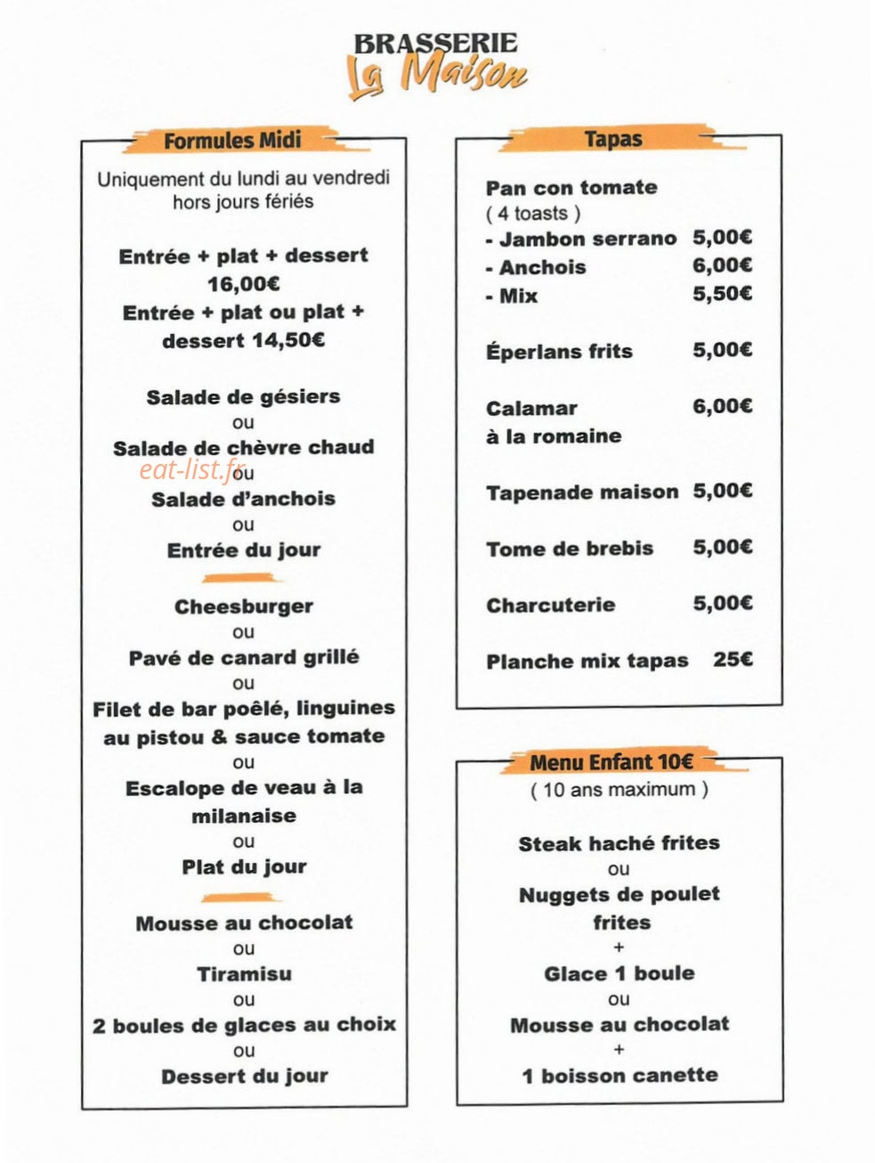 La Maison — carte page 4