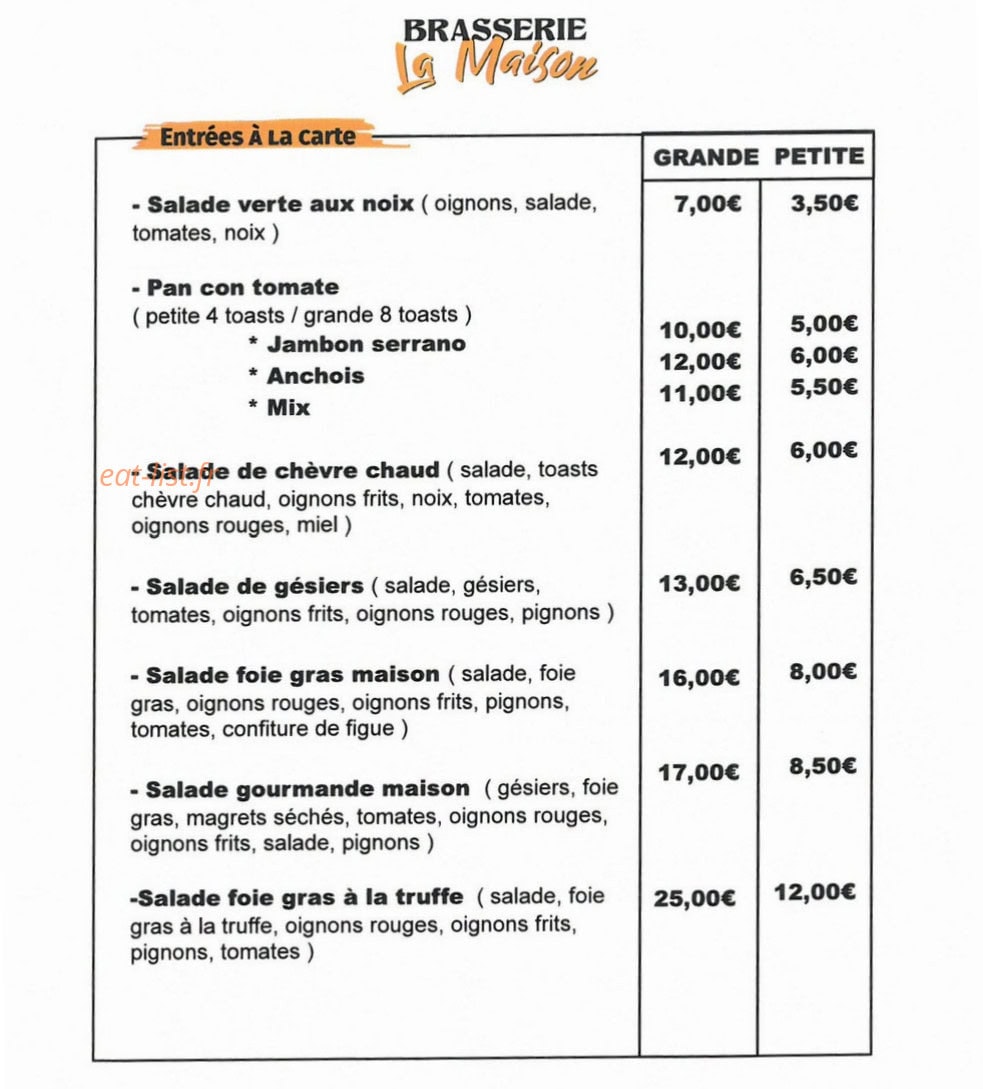 La Maison — carte page 2