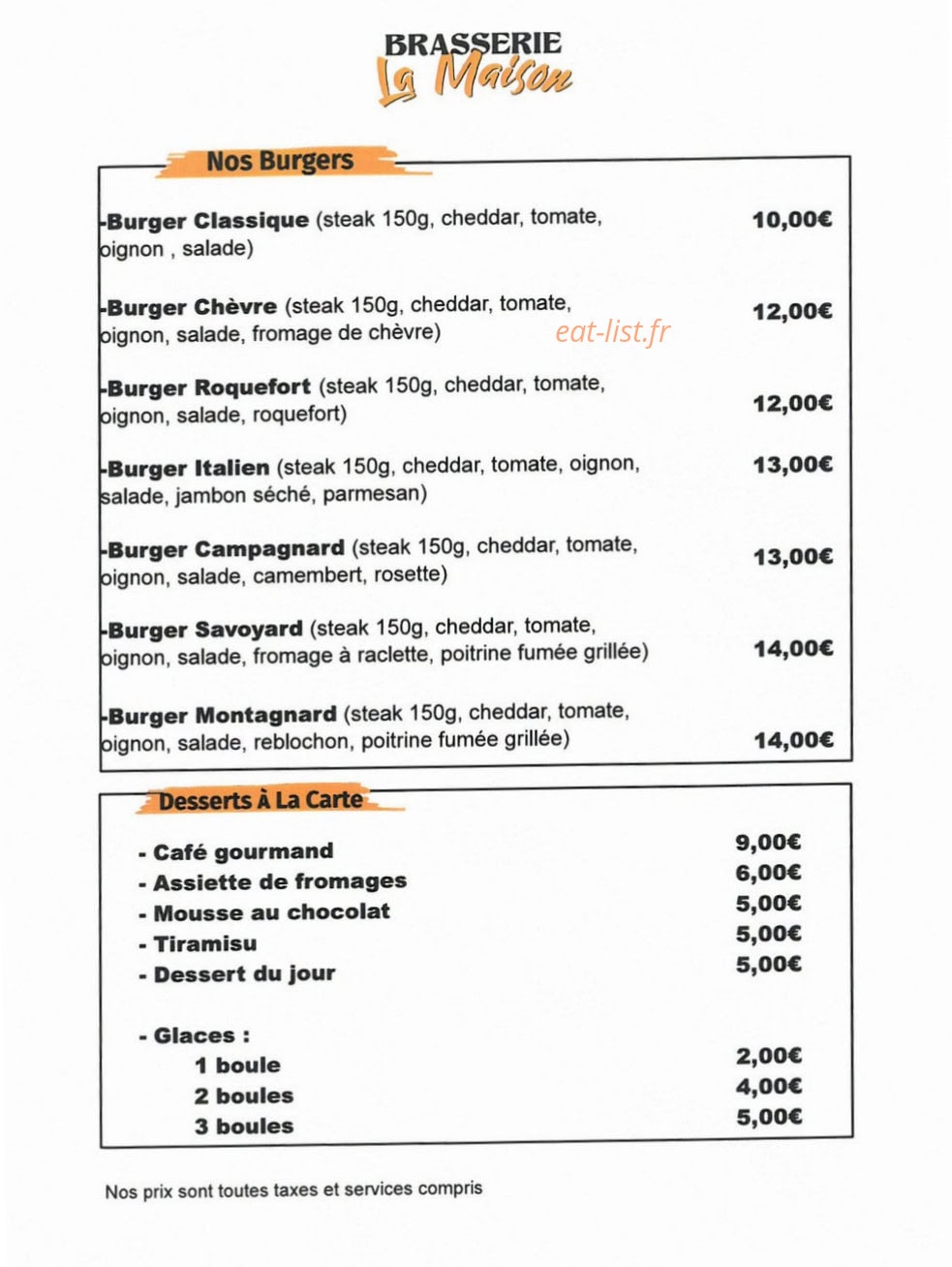 La Maison — carte page 5