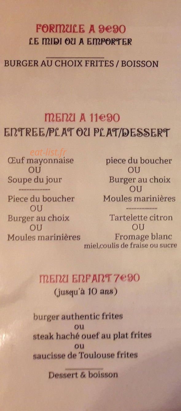 La P'tite Table — carte page 3