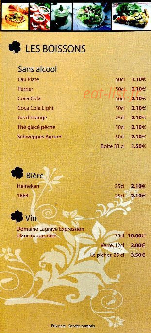 Le Bar a Vivres — carte page 5