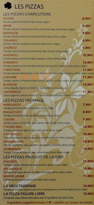 Le Bar a Vivres — carte page 2