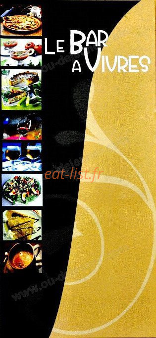 Le Bar a Vivres — carte page 1
