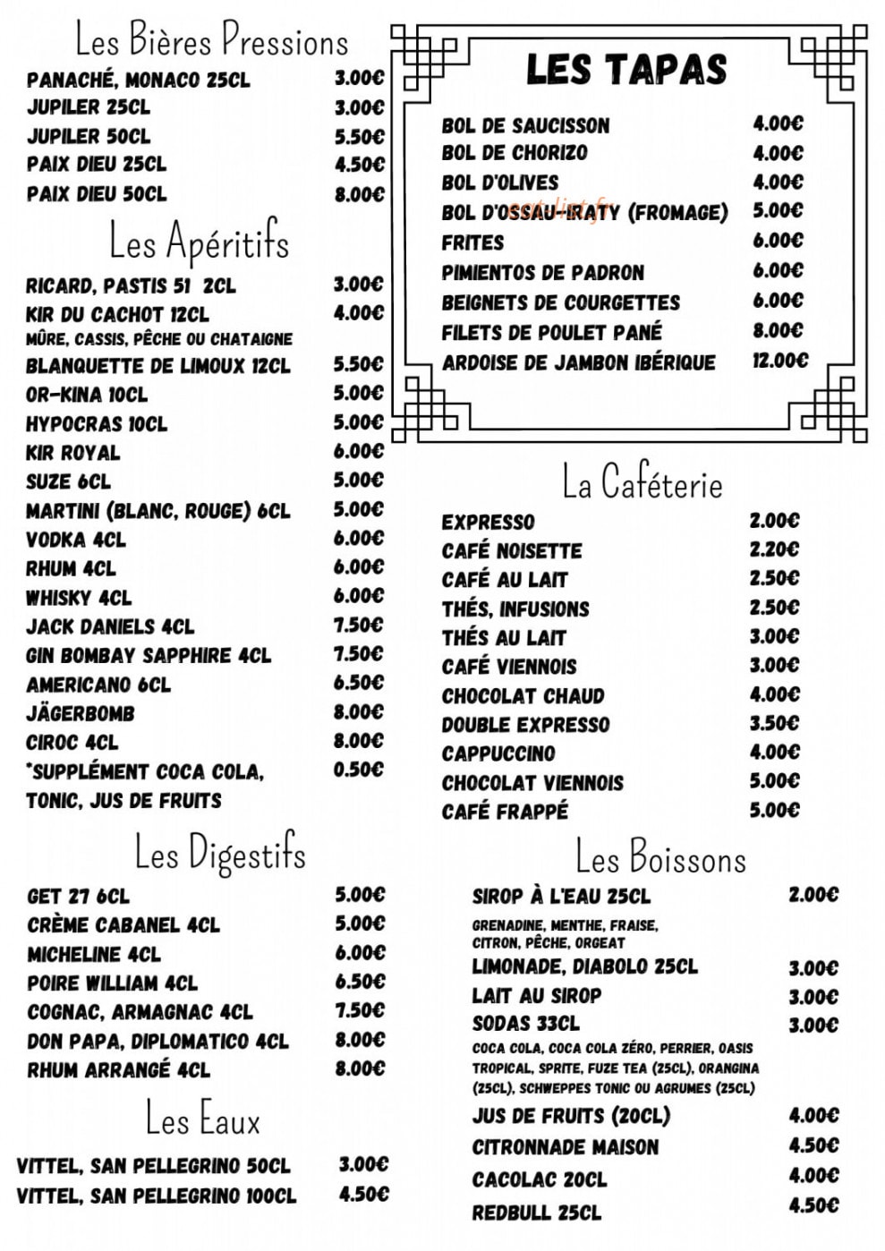 Le Cachotier — carte page 15