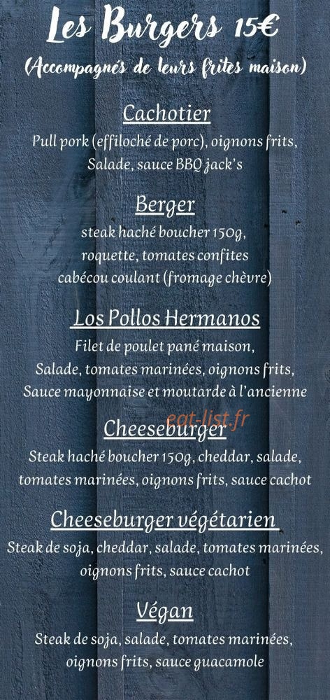 Le Cachotier — carte page 2