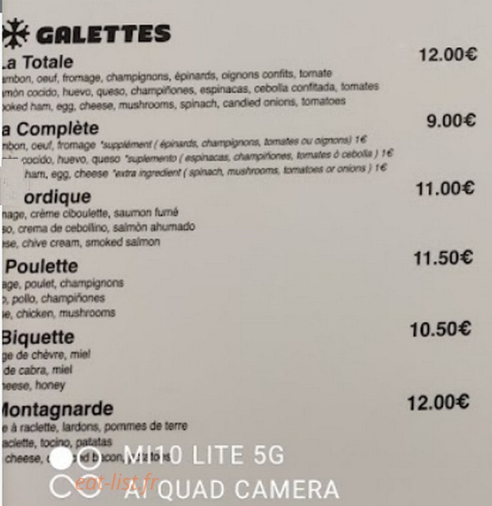 Le petit bistrot de la Trivalle — carte page 3
