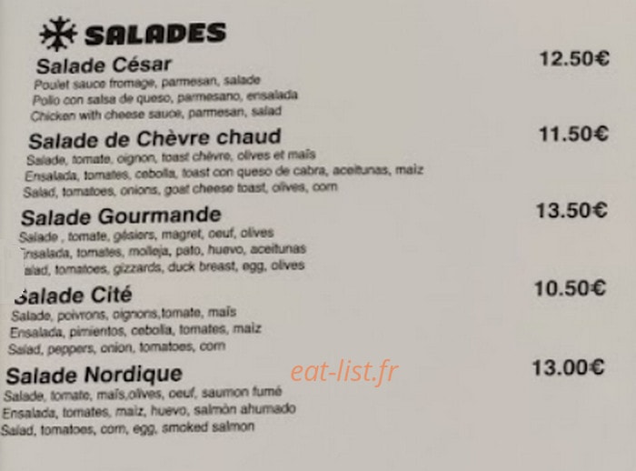 Le petit bistrot de la Trivalle — carte page 4