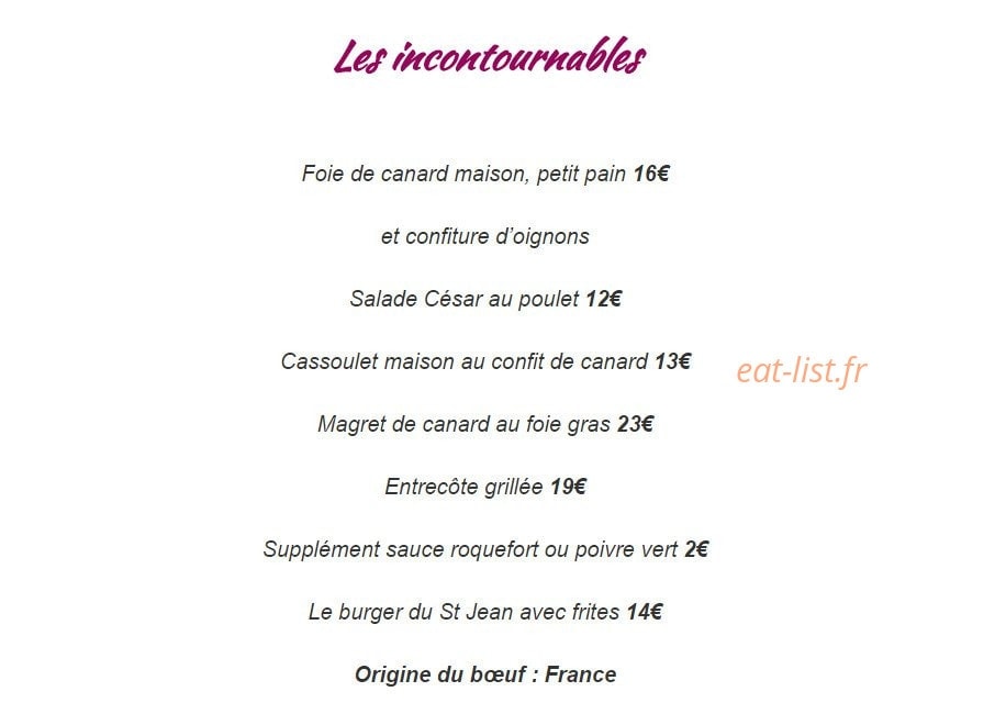 Le saint jean — carte page 1