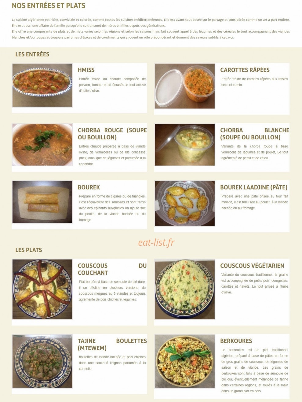 Les Saveurs du Couchant — carte page 2