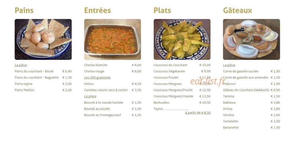 Les Saveurs du Couchant — carte page 5