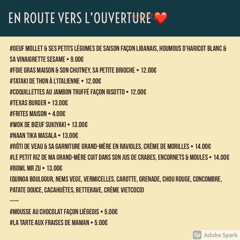 Mr H — carte page 1