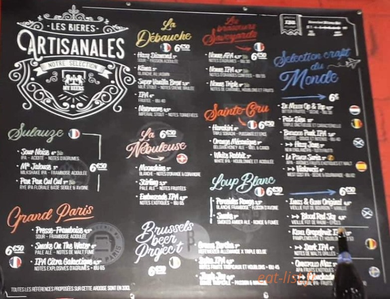 My Beers — carte page 1