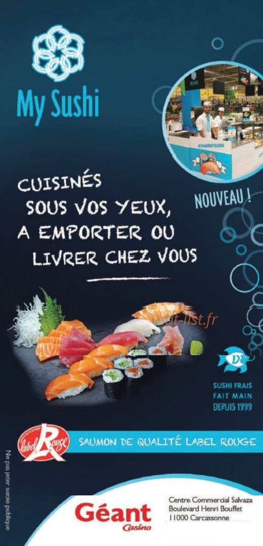 My Sushi — carte page 1