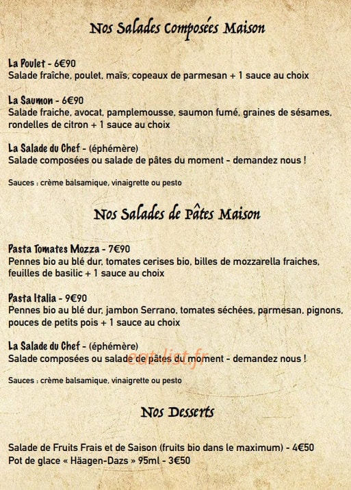 Oh my Pizza — carte page 2