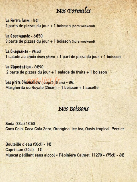 Oh my Pizza — carte page 3