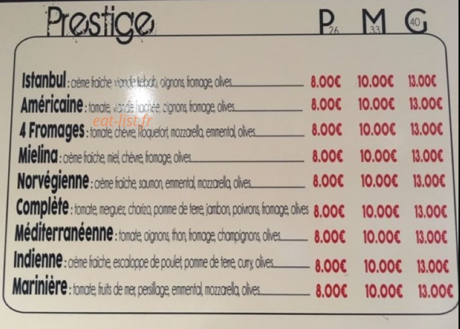 Pizza Burger Grill — carte page 2