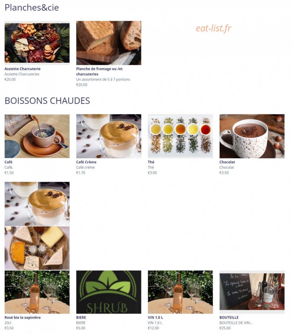 SHRuB's — carte page 2