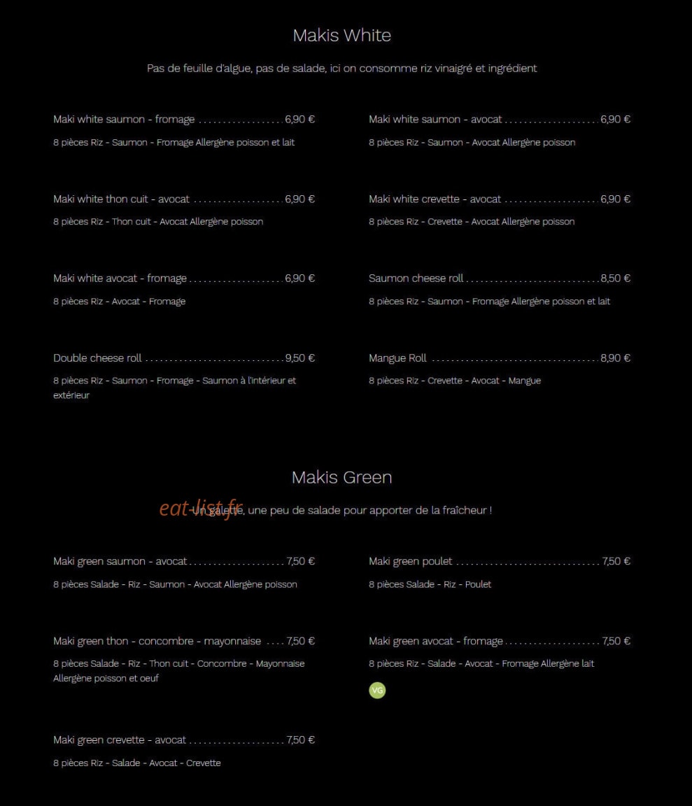Sushi Place — carte page 2