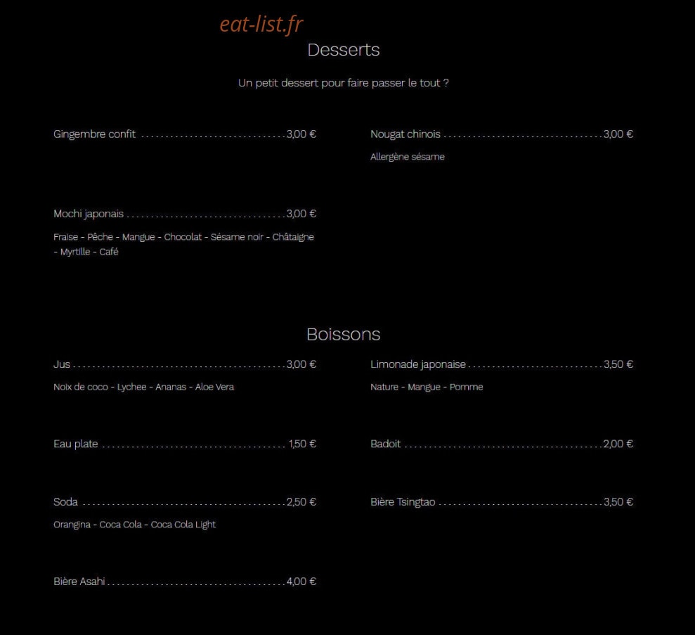 Sushi Place — carte page 8