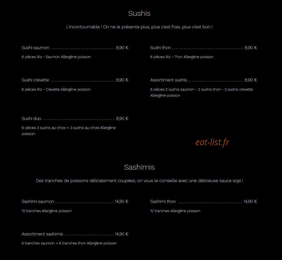 Sushi Place — carte page 4