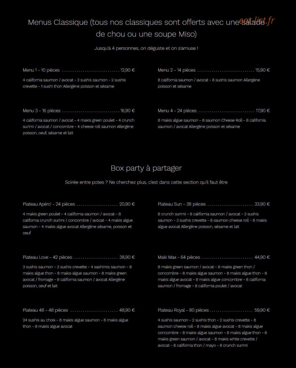 Sushi Place — carte page 5