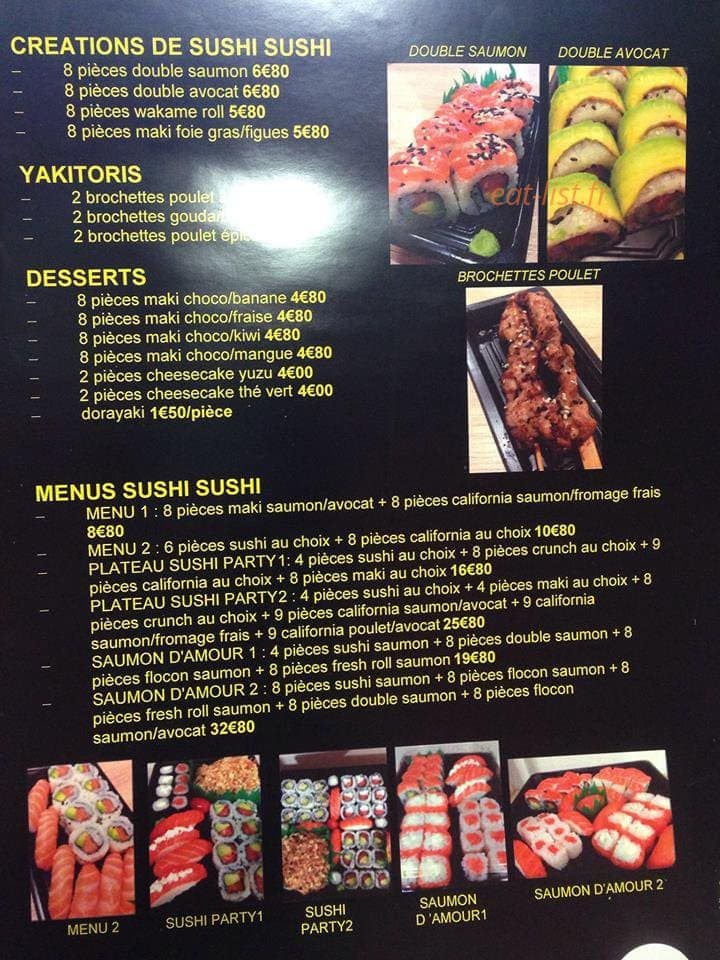 Sushi Sushi — carte page 2