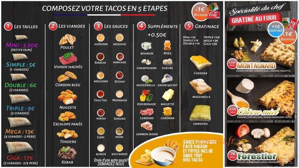 Tacos Touch — carte page 1