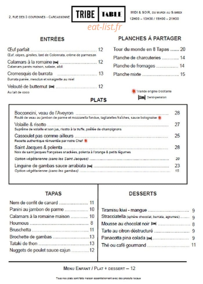 Tribe — carte page 1