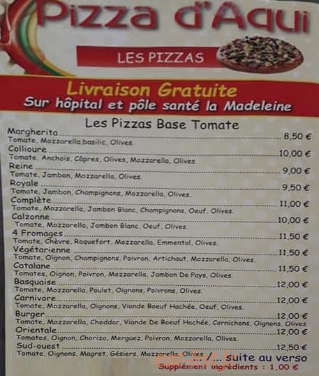 Pizza d'Aqui — carte page 3