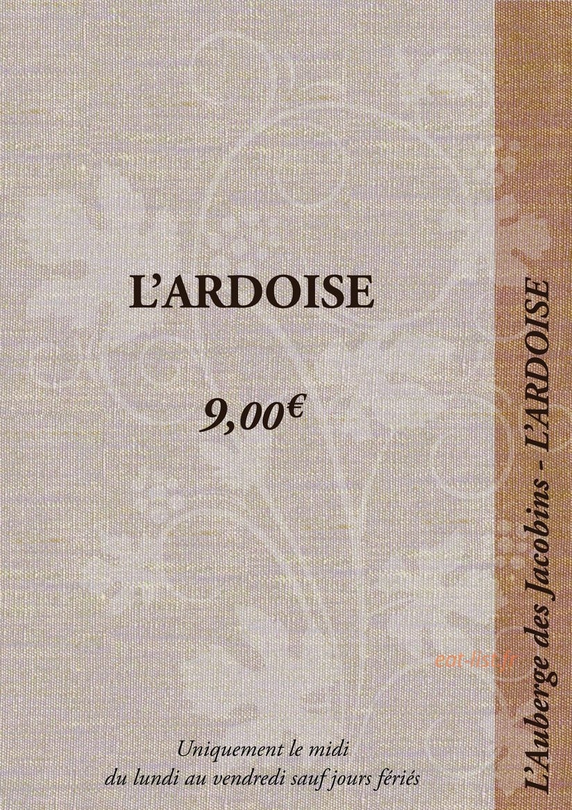 Auberge Des Jacobins — carte page 8