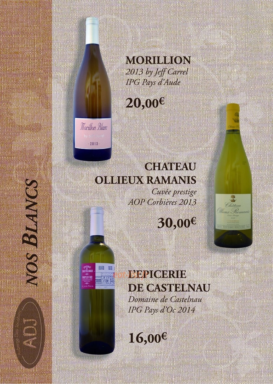 Auberge Des Jacobins — carte page 2