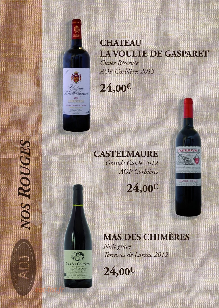 Auberge Des Jacobins — carte page 4
