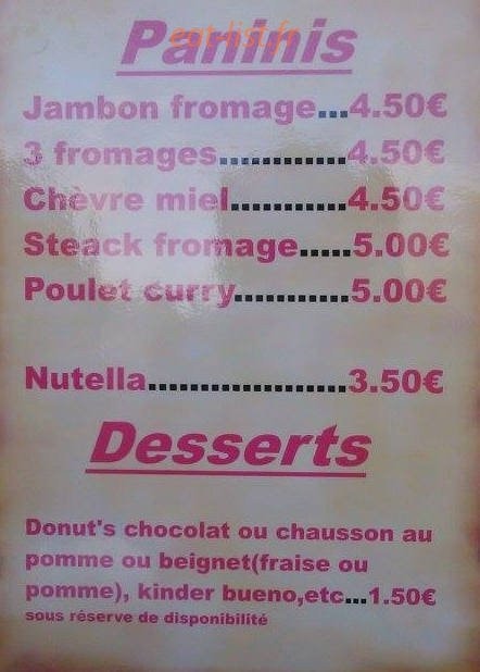 Aux bonheur des papilles — carte page 3