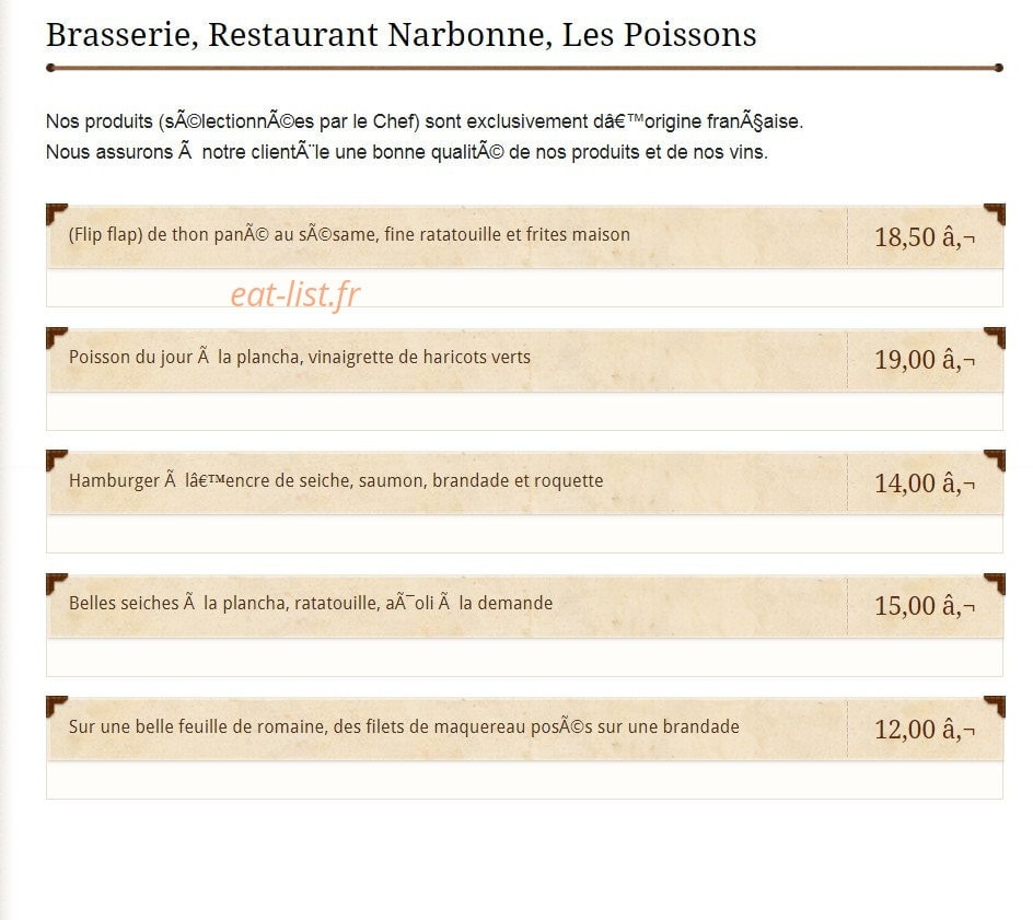 Brasserie CO. — carte page 3