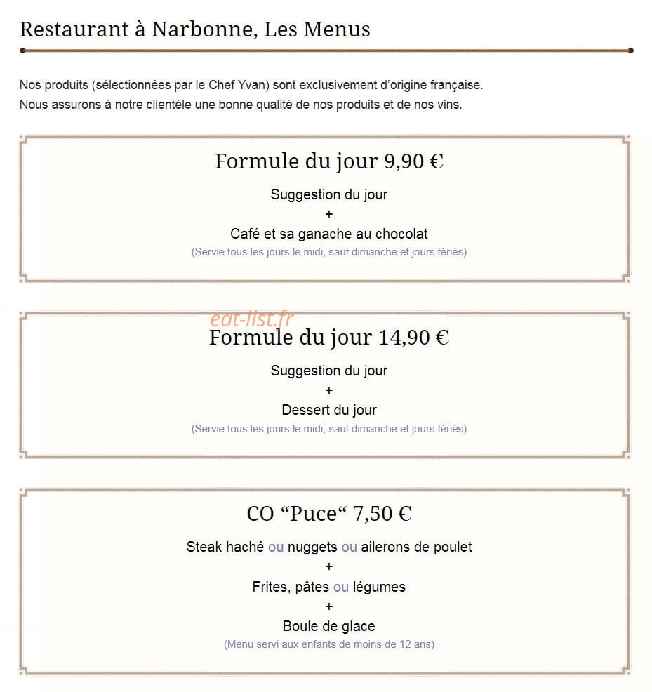 Brasserie CO. — carte page 5