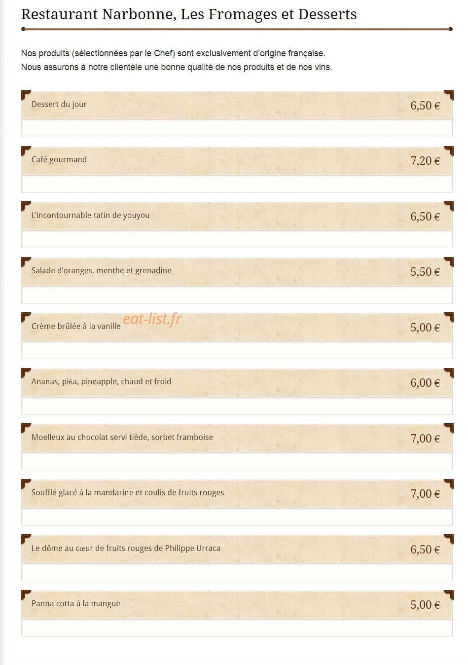 Brasserie CO. — carte page 7