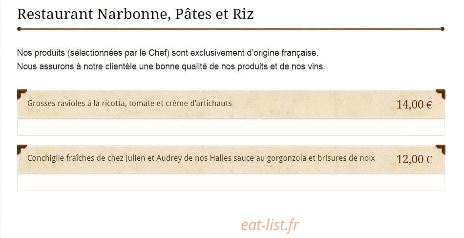 Brasserie CO. — carte page 2