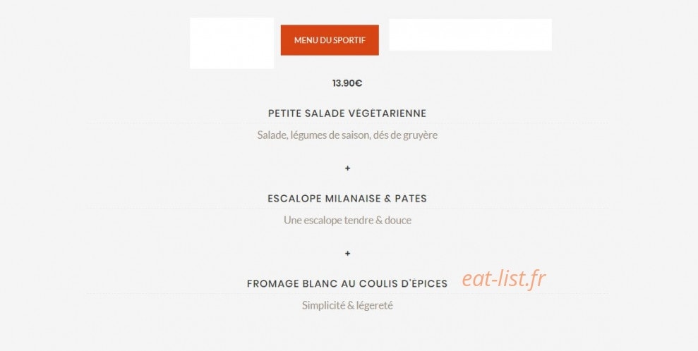Brasserie du Parc chez seb — carte page 6