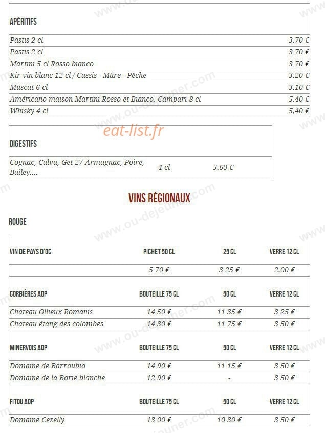 Brasserie plaisance — carte page 5