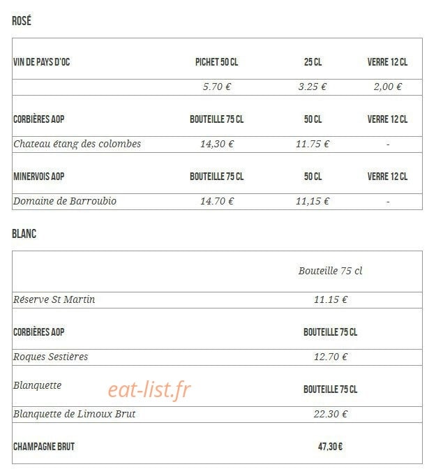 Brasserie plaisance — carte page 6