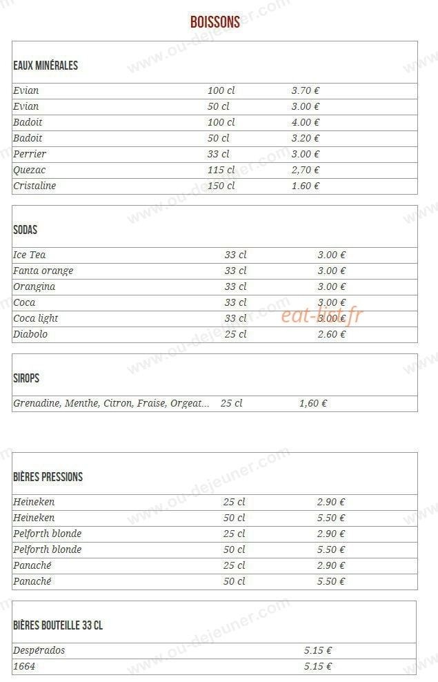 Brasserie plaisance — carte page 4