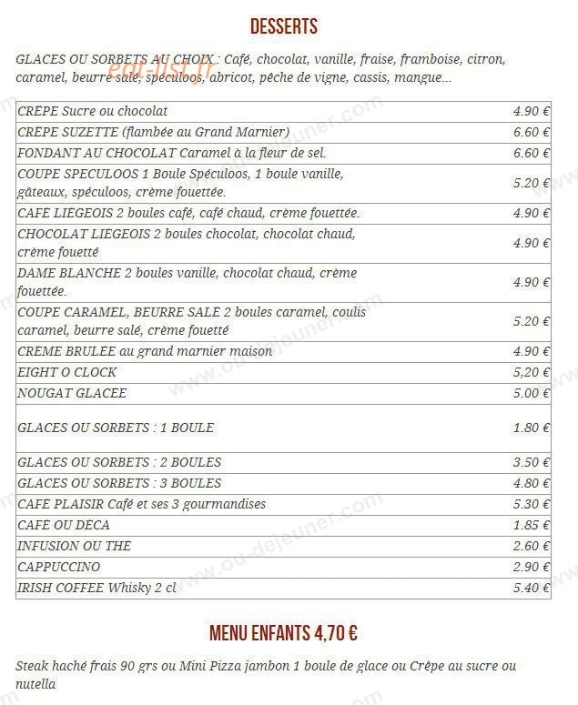 Brasserie plaisance — carte page 3