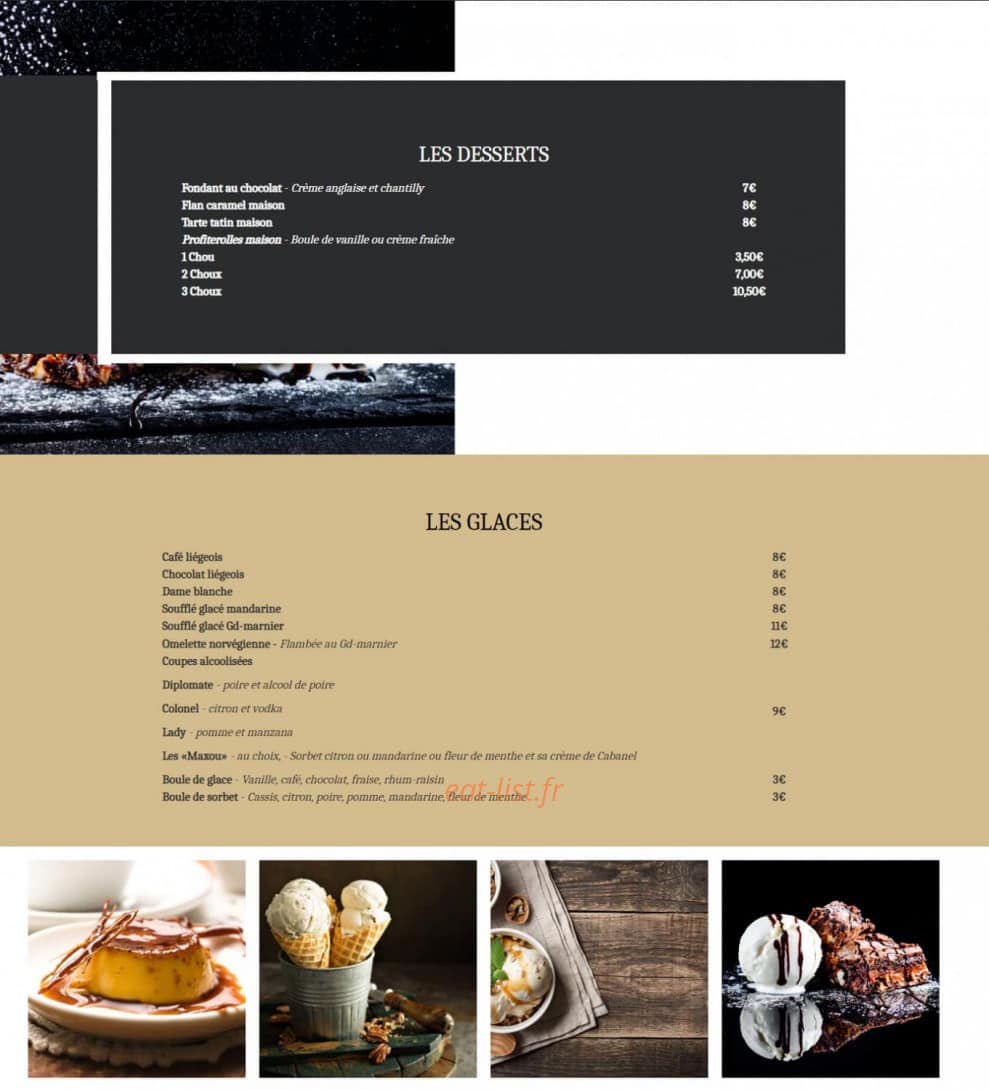 Chez Franck — carte page 3