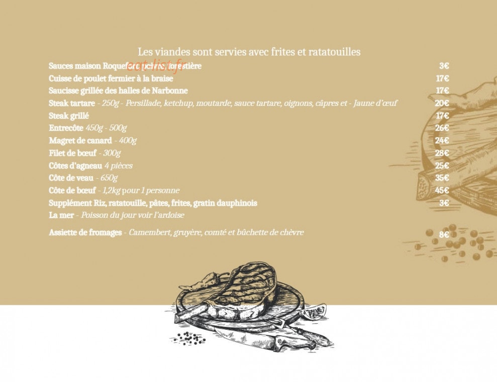 Chez Franck — carte page 2