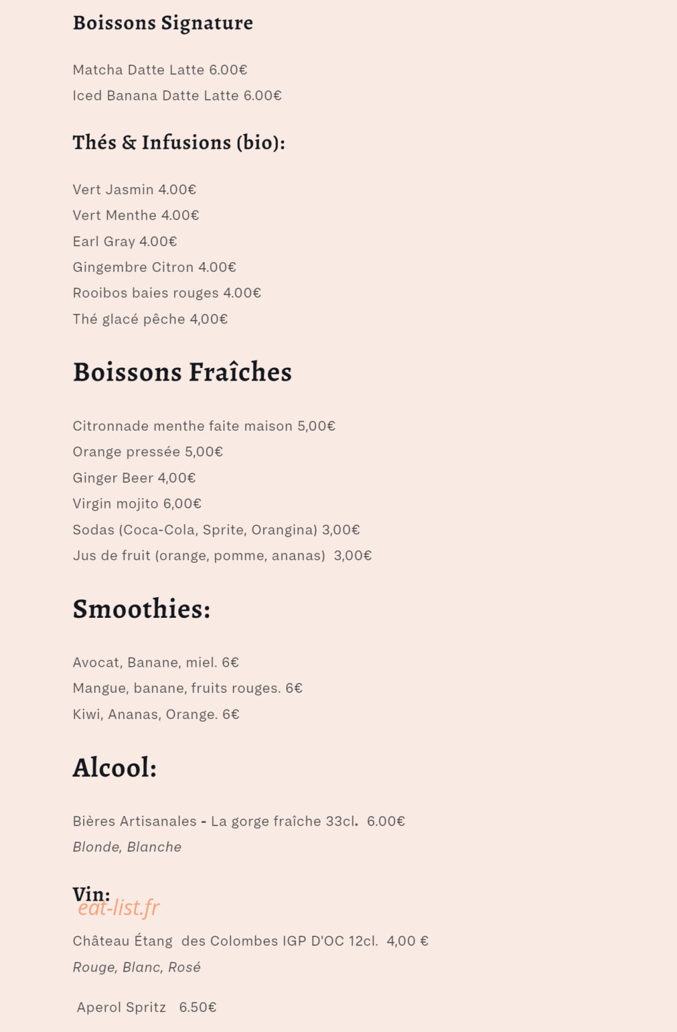 Cortado — carte page 4