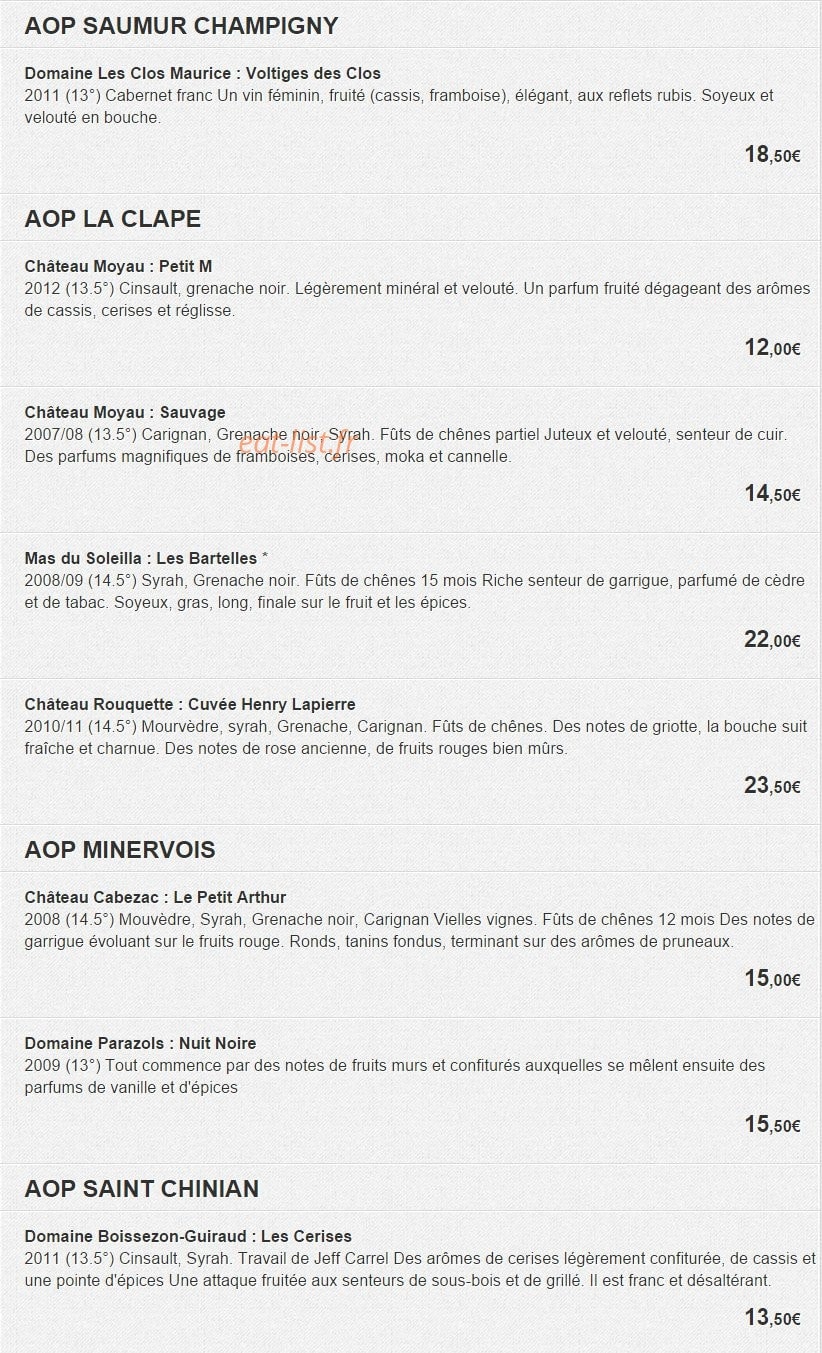 De La Clape — carte page 9