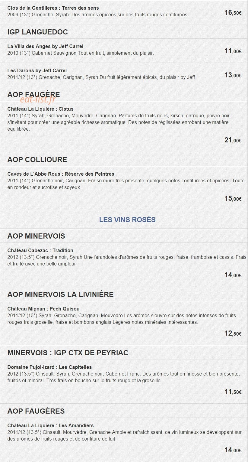 De La Clape — carte page 10